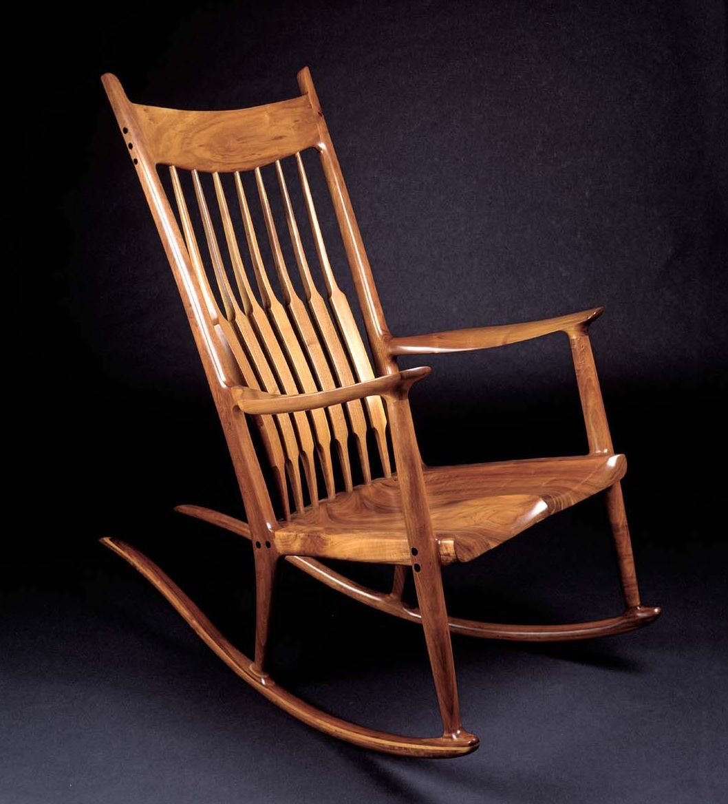 サムマルーフ風 無垢材ロッキングチェア Sam Maloof Chair